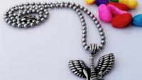 Guitar With Guardian Angel Wing Biker Music Pendant - Customise!