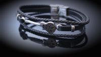 Guitar Bracelet - Stainless Steel and Leather