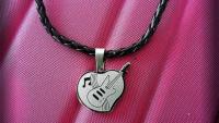 Guitar Musical Love Note Pendant - Customisable