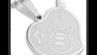 Guitar Musical Love Note Pendant - Customisable