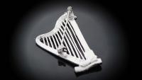 Harp Pin Brooch With Crystal