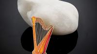 Harp pin badge