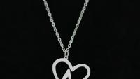 Music Note in Heart Necklace