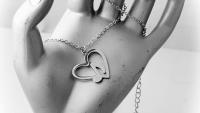 Music Note in Heart Necklace