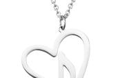 Music Note in Heart Necklace