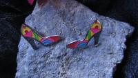 High Heel Colourful Shoe Earrings