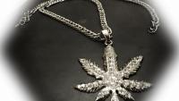 Hip Hop Iced Out Marijuana Weed Leaf Pendant