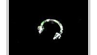 Horseshoe Spike Circular Barbells - Unusual Paint Splatter Effect
