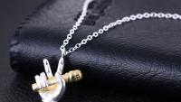 Silver Hand Microphone Necklace