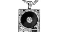 Hip Hop Iced Out Record Deck Heavy Pendant