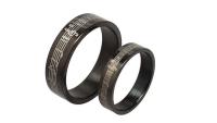 Music Ring - Romantic Black Stainless Steel Music band rings