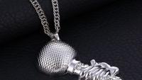 Microphone with Hand Pendant - Statement Hip Hop Style