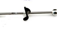 Music Note Screw Industrial Barbell Body Jewellery