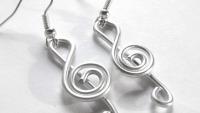 Music Note Drop Earrings