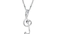 Treble Clef Delicate Necklace in Stainless Steel