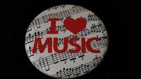 "I Love Music" Button Badge