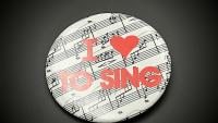 "I love to Sing" Jumbo Button Badge