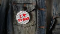 "I love to Sing" Jumbo Button Badge