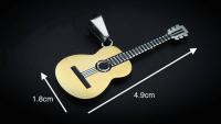 Acoustic Guitar 2 Tone Titanium &  Leather Choker