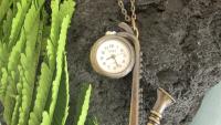 Antique Vintage Saxophone Charm Watch Necklace