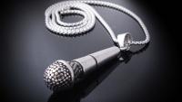Microphone Pendant "Jumbo Super Size" Stainless Steel