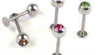 Labret Studs - Stainless Steel - Set of 10 Random Colors