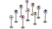 Labret Studs - Stainless Steel - Set of 10 Random Colors