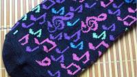 Ladies Colourful Music Note Socks