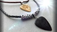 Timber Guitar Pick Chokers - 2 Designs - Customisable