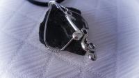 Music Note Pendant on Black Lava Rock