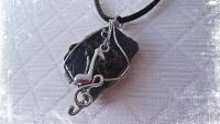 Music Note Pendant on Black Lava Rock