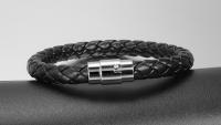 Leather and Titanium Steel Retro Bracelet