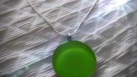 Plain Lemon Green Circle Pendant