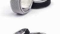 Mesh Ring in Stainless Steel - Black Mesh or Silver Mesh