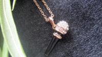 Microphone Necklace Gold Style