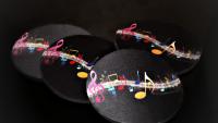 Music Coasters - Colourful Abstract Music Theme