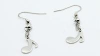 Music Note Drop Earrings Eighth Note (Quaver)