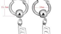 Music Note Dangle Earrings In Stainless Steel With Lever Back