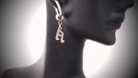 Music Note Dangle Earrings In Stainless Steel  With Lever Back