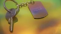 Music Inspirational Quote Keychain / Bag Clip - Music Is My Life