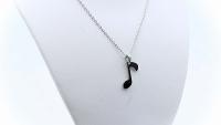 Music Note Quaver Necklace in Stainless Steel