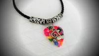 Guitar pick necklace "Funky Tubes " Style