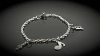 Music Note Link Chain Elegant Bracelet - Made To Size