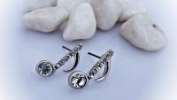 Music Notes With Crystal Stone Earrings