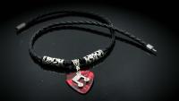 Guitar Pick Necklace with Music Note Charm -Customisable