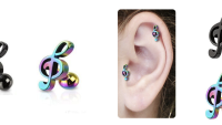 Treble Clef Music Note Tragus/Helix Cartilage Ear Ring Piercing Stud