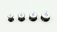 Music Note Ear Plug  Expander Tunnel Colourful