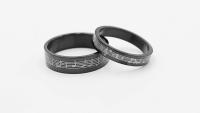 Music Ring - Romantic Black Stainless Steel Music band rings