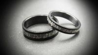 Music Ring - Romantic Black Stainless Steel Music band rings