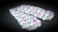 socks with a music note theme